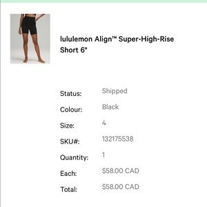 COPY - lululemon align shorts
